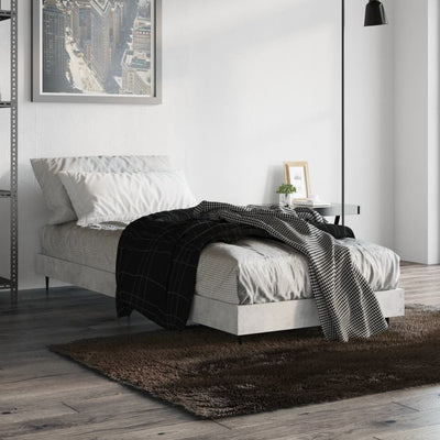 Sängynrunko betoninharmaa 75x190 cm tekninen puu