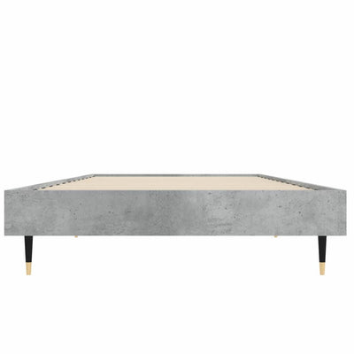 Sängynrunko betoninharmaa 75x190 cm tekninen puu