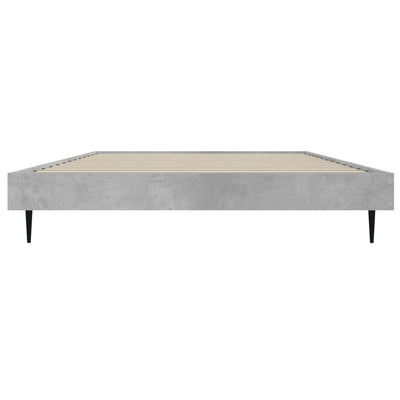 Sängynrunko betoninharmaa 90x200 cm tekninen puu