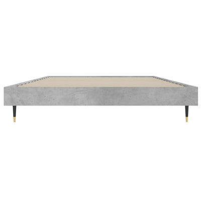 Sängynrunko betoninharmaa 90x200 cm tekninen puu