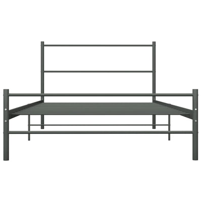 Sängynrunko harmaa metalli 90x200 cm