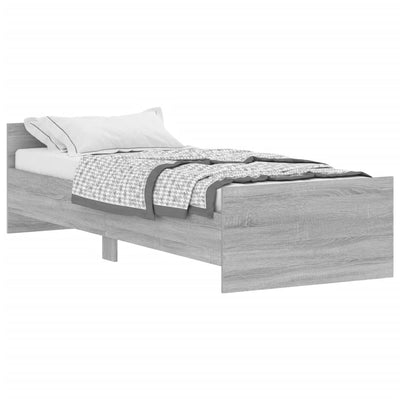Sängynrunko harmaa Sonoma 75x190 cm Small Single tekninen puu