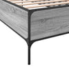 Sängynrunko harmaa Sonoma 75x190 cm tekninen puu ja metalli
