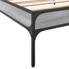 Sängynrunko harmaa Sonoma 75x190 cm tekninen puu ja metalli