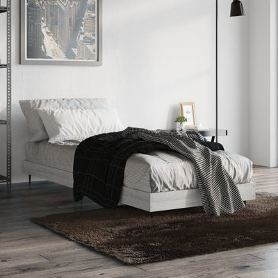 Sängynrunko harmaa Sonoma 75x190 cm tekninen puu