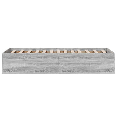 Sängynrunko harmaa Sonoma 75x190 cm tekninen puu
