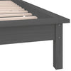 Sängynrunko LED harmaa 75x190 cm Small Single täysi puu