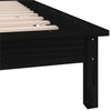Sängynrunko LED musta 75x190 cm Small Single täysi puu