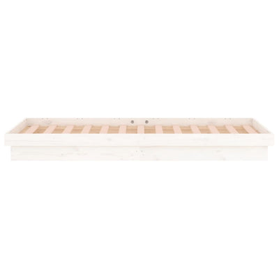 Sängynrunko LED valkoinen 75x190 cm Small Single täysi puu