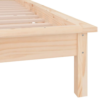Sängynrunko LED-valoilla 100x200 cm täysi puu