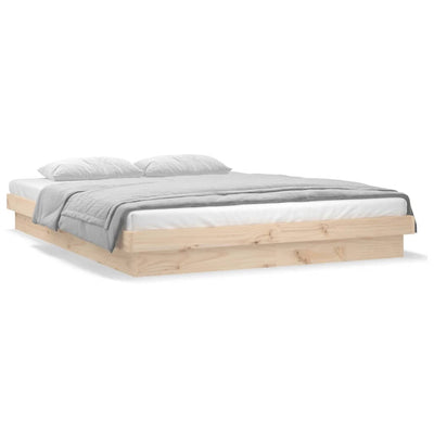 Sängynrunko LED-valoilla 120x190 cm Small Double täysi puu