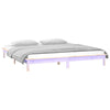 Sängynrunko LED-valoilla 135x190 cm Double täysi puu
