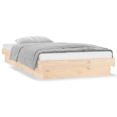 Sängynrunko LED-valoilla 75x190 cm Small Single täysi puu