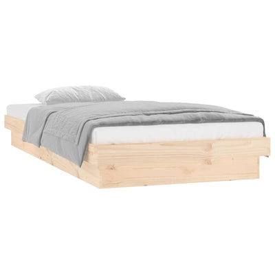 Sängynrunko LED-valoilla 75x190 cm Small Single täysi puu