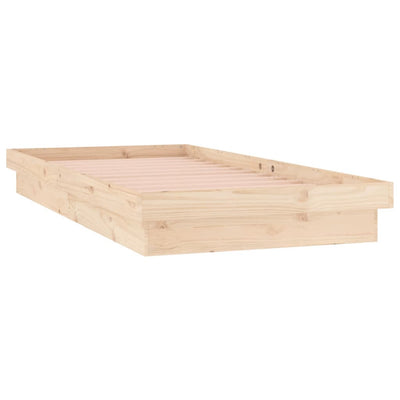 Sängynrunko LED-valoilla 75x190 cm Small Single täysi puu