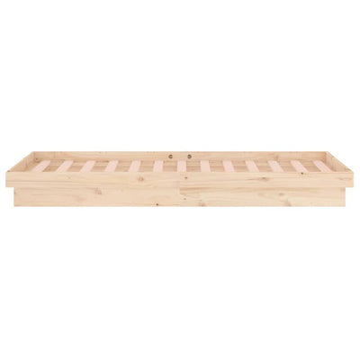 Sängynrunko LED-valoilla 90x190 cm Single täysi puu