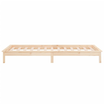 Sängynrunko LED-valoilla 90x190 cm Single täysi puu