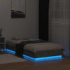 Sängynrunko LED-valoilla betoninharmaa 75x190 cm