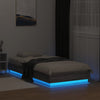 Sängynrunko LED-valoilla harmaa Sonoma 75x190 cm