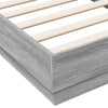 Sängynrunko LED-valoilla harmaa Sonoma 75x190 cm