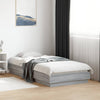 Sängynrunko LED-valoilla harmaa Sonoma 90x190 cm