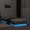 Sängynrunko LED-valoilla harmaa Sonoma 90x190 cm