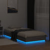 Sängynrunko LED-valoilla harmaa Sonoma 90x200 cm