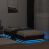 Sängynrunko LED-valoilla ruskea tammi 75x190 cm