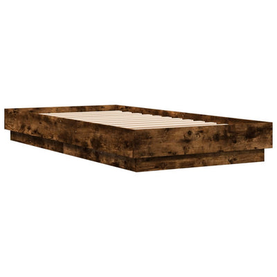 Sängynrunko LED-valoilla savutammi 75x190 cm