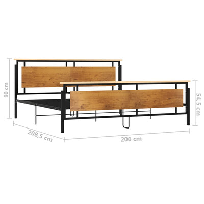 Sängynrunko metalli 200x200 cm