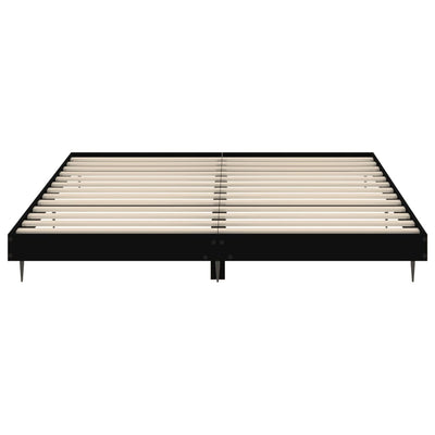 Sängynrunko musta 200x200 cm tekninen puu
