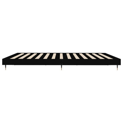 Sängynrunko musta 200x200 cm tekninen puu
