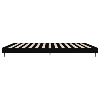 Sängynrunko musta 200x200 cm tekninen puu