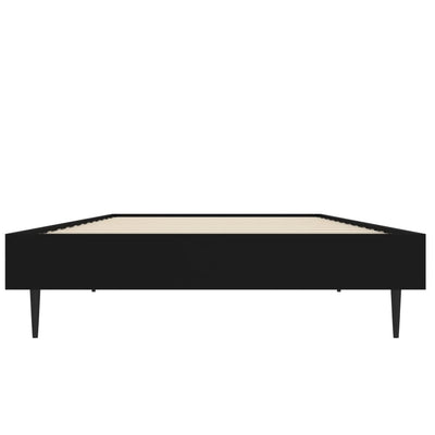Sängynrunko musta 75x190 cm tekninen puu