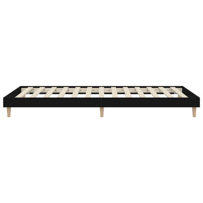 Sängynrunko musta 75x190 cm tekninen puu