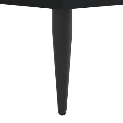 Sängynrunko musta 75x190 cm tekninen puu