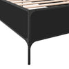 Sängynrunko musta 90x200 cm täysi puu ja metalli
