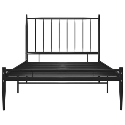 Sängynrunko musta metalli 90x200 cm