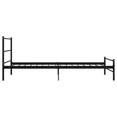 Sängynrunko musta metalli 90x200 cm