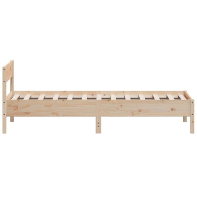 Sängynrunko päädyllä 75x190 cm täysi mänty