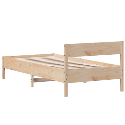 Sängynrunko päädyllä 75x190 cm täysi mänty