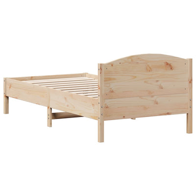 Sängynrunko päädyllä 75x190 cm täysi mänty