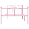 Sängynrunko pinkki metalli 100x200 cm
