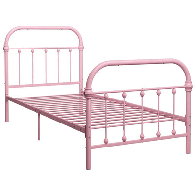 Sängynrunko pinkki metalli 90x200 cm