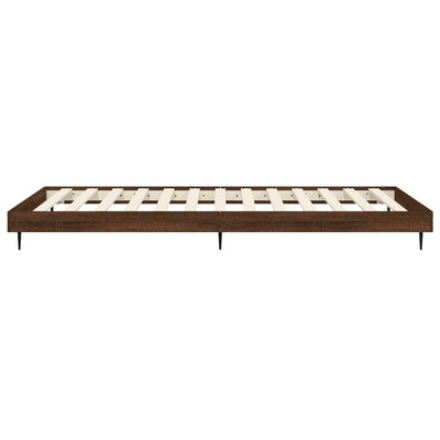 Sängynrunko ruskea tammi 100x200 cm tekninen puu