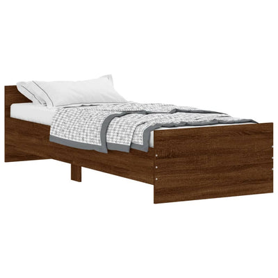 Sängynrunko ruskea tammi 75x190 cm Small Single tekninen puu