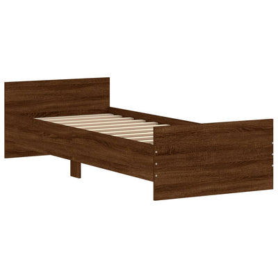Sängynrunko ruskea tammi 75x190 cm Small Single tekninen puu