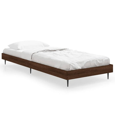 Sängynrunko ruskea tammi 75x190 cm tekninen puu