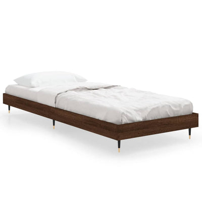 Sängynrunko ruskea tammi 75x190 cm tekninen puu