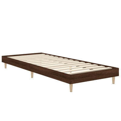 Sängynrunko ruskea tammi 75x190 cm tekninen puu